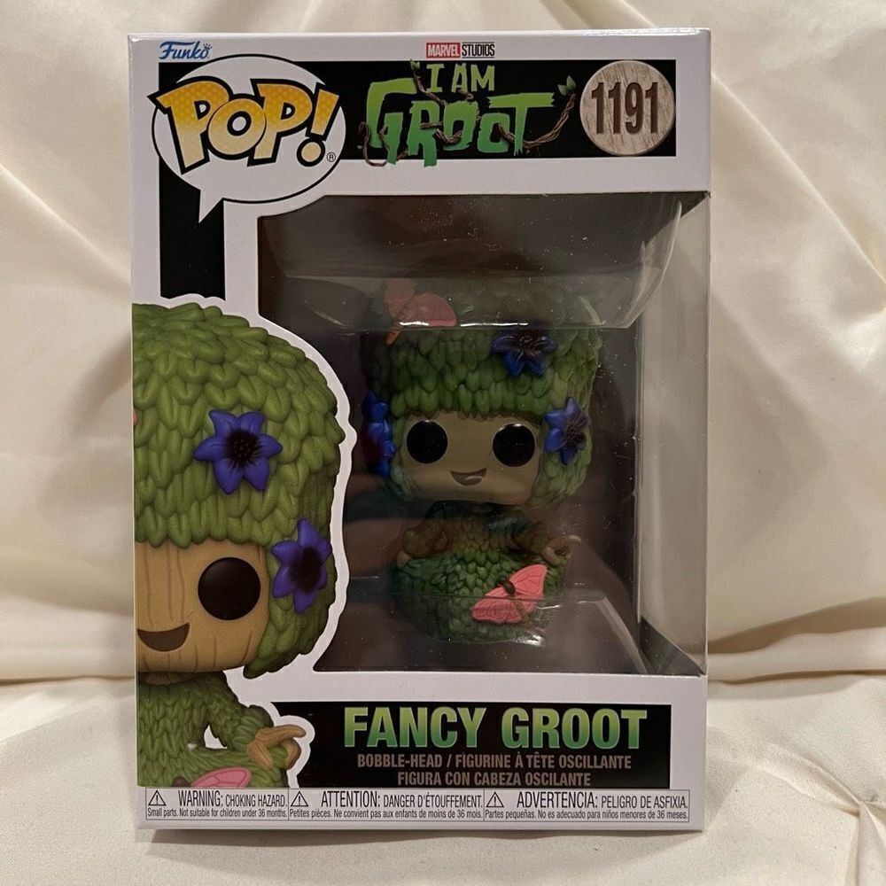 Disney Marvel Funko Pop! Fancy Groot Flowers #1191 I am Groot Bobble-Head NIB￼